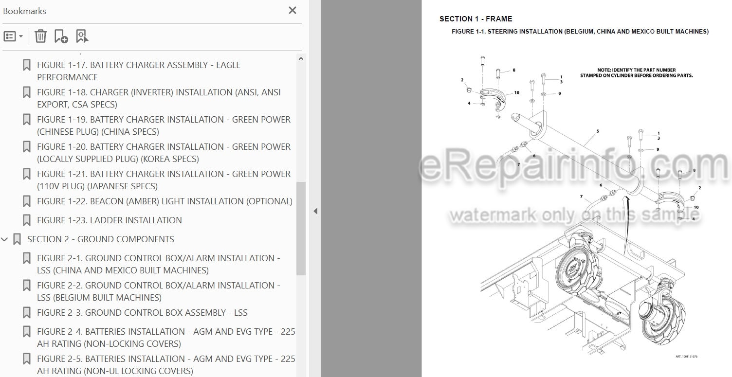Photo 3 - JLG 2646ES 3246ES PVC1910 2004 Illustrated Parts Manual Scissor Lift 31215077