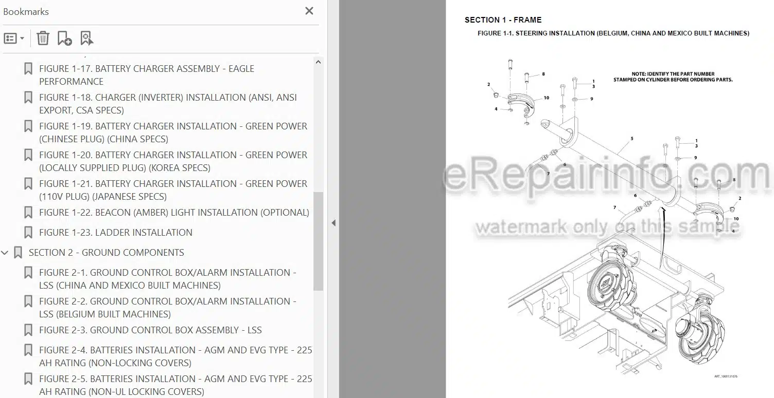 Photo 3 - JLG 2646ES 3246ES PVC1910 2004 Illustrated Parts Manual Scissor Lift 31215077