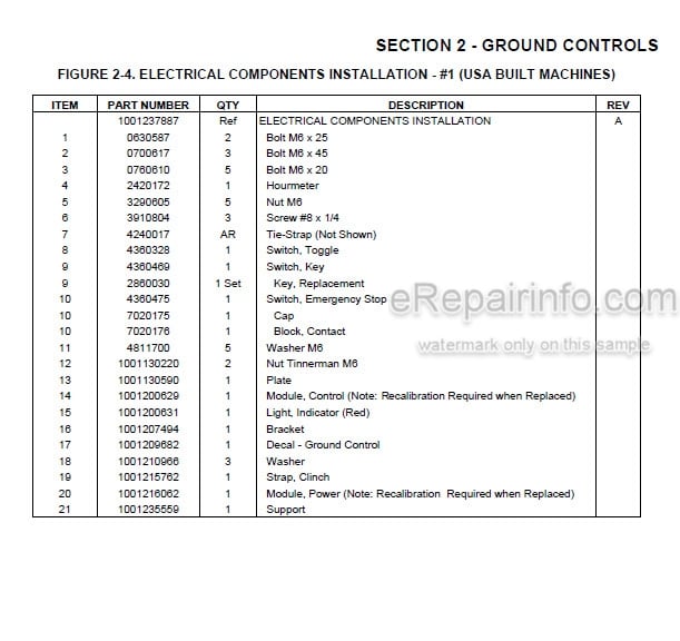 Photo 4 - JLG 3246R Illustrated Parts Manual Scissor Lift 3121752