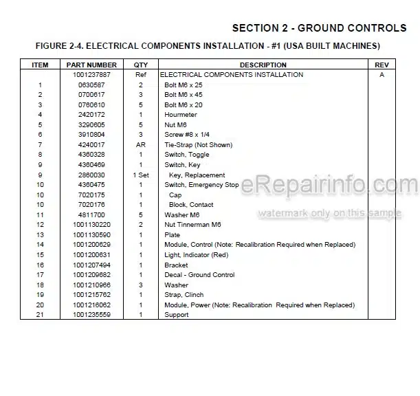 Photo 4 - JLG 3246R Illustrated Parts Manual Scissor Lift 3121752