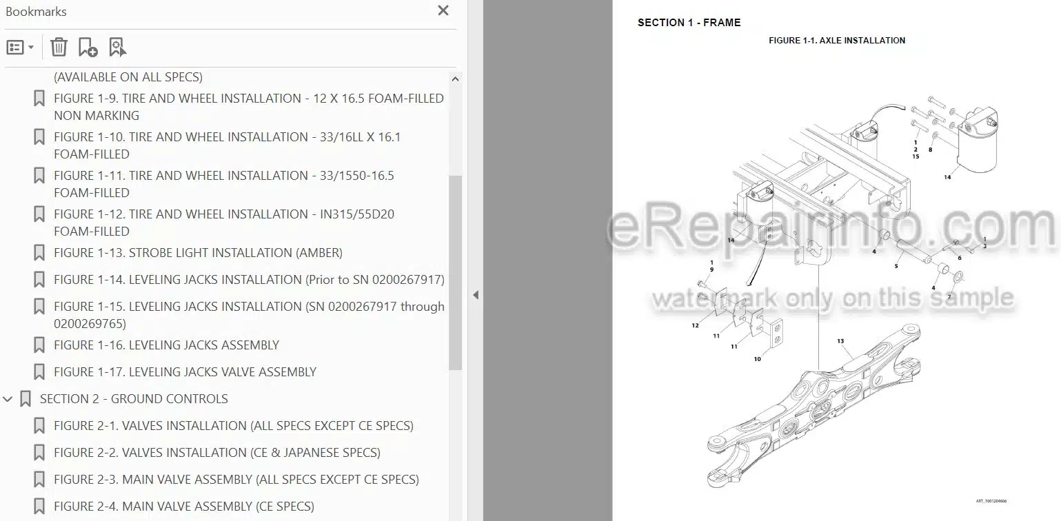 Photo 3 - JLG 330LRT 430LRT Illustrated Parts Manual Scissor Lift 3121759