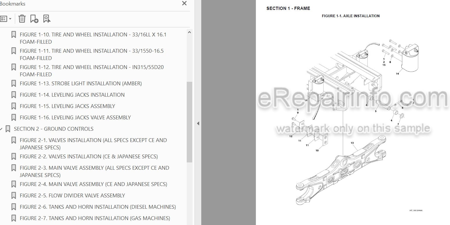 Photo 3 - JLG 330LRT 430LRT PVC1910 2004 Illustrated Parts Manual Scissor Lift 31215080