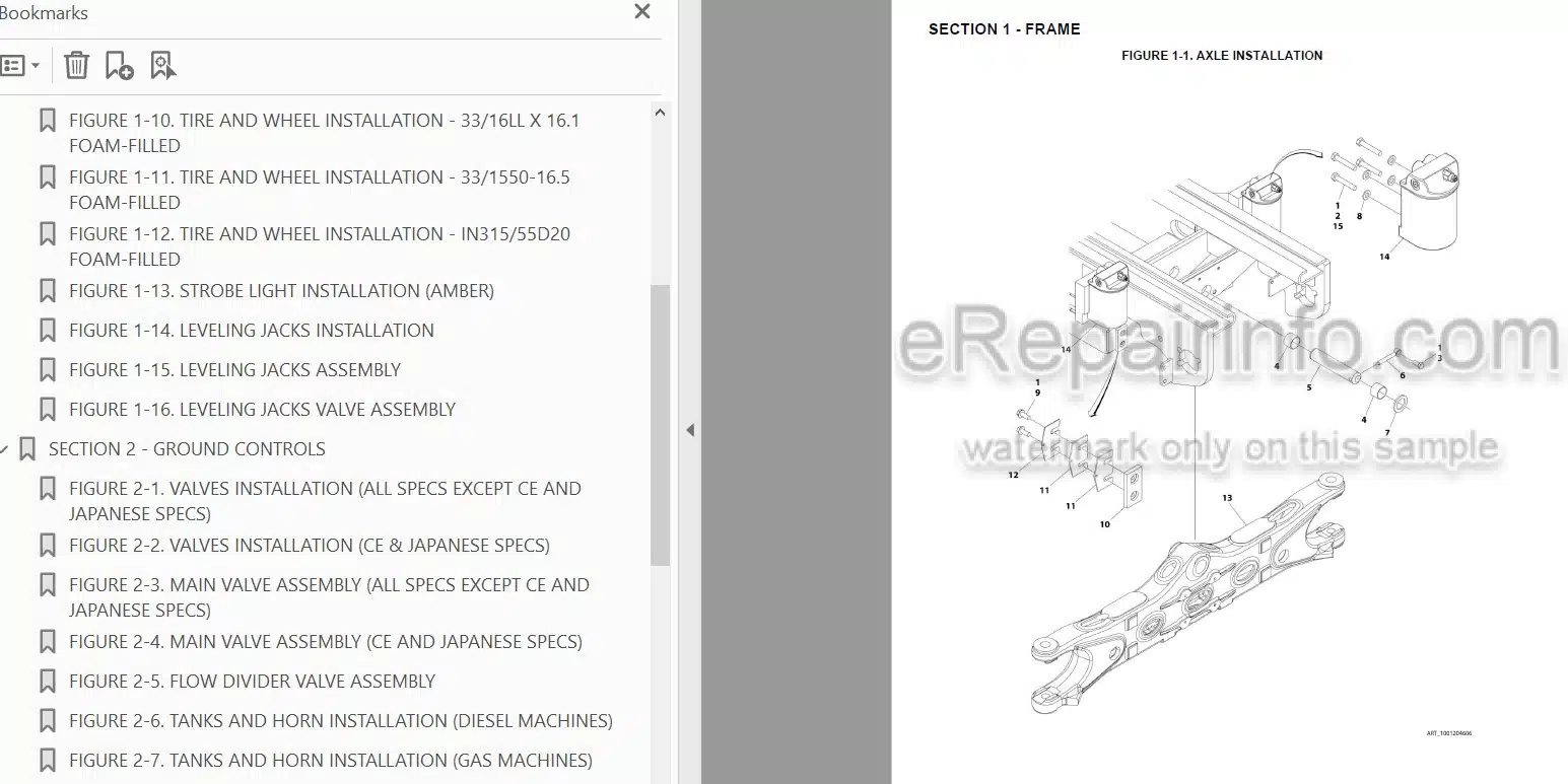Photo 3 - JLG 330LRT 430LRT PVC1910 2004 Illustrated Parts Manual Scissor Lift 31215080
