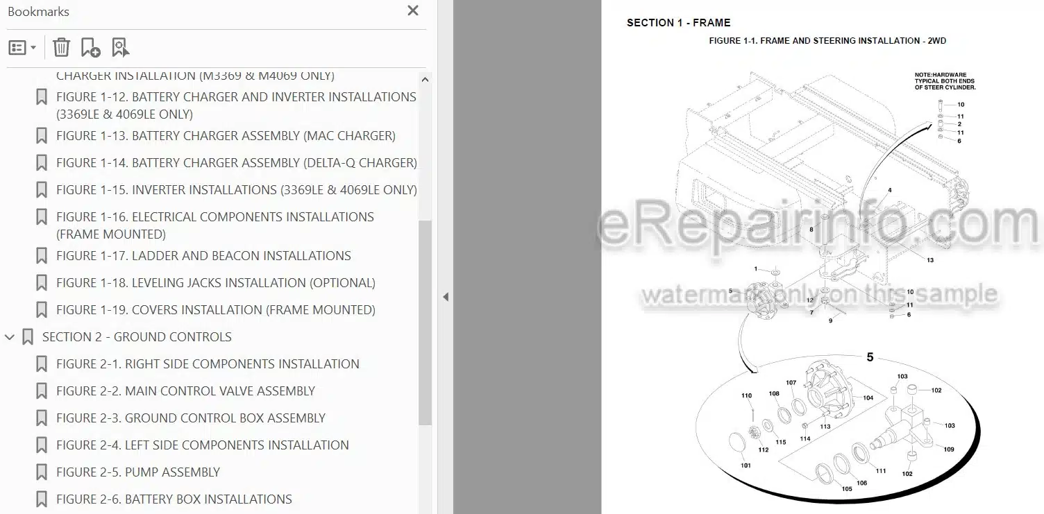 Photo 3 - JLG 3369LE 4069LE M3369 M4069 Illustrated Parts Manual Scissor Lift