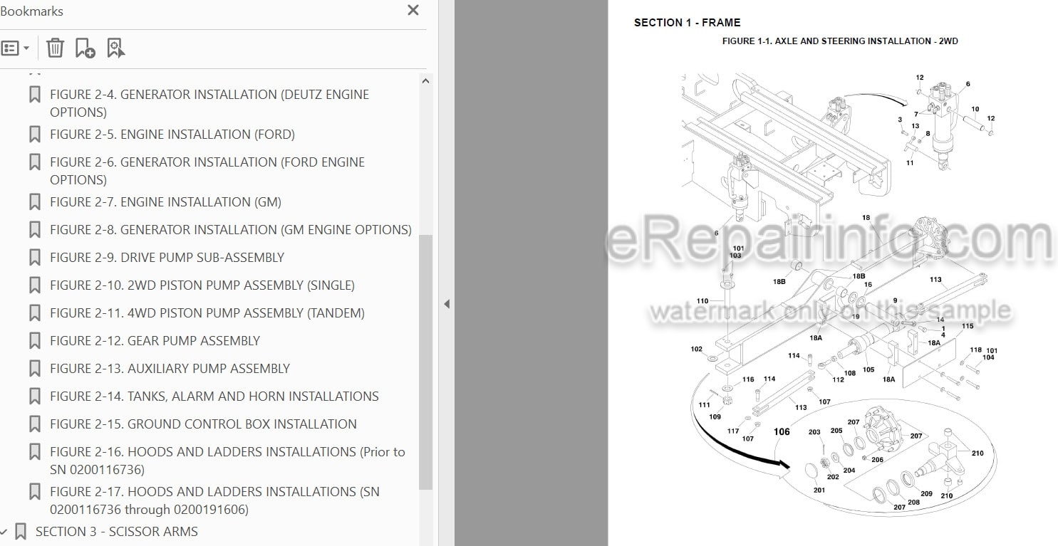 Photo 3 - JLG 3394RT 4394RT Illustrated Parts Manual Scissor Lift SN1
