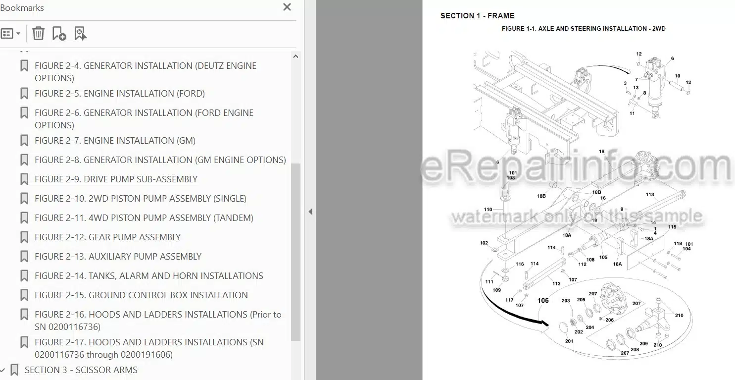 Photo 3 - JLG 3394RT 4394RT Illustrated Parts Manual Scissor Lift SN1