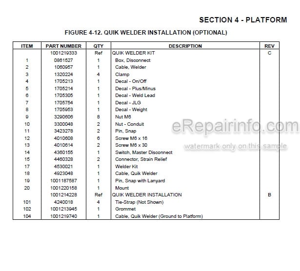 Photo 5 - JLG 4045R Illustrated Parts Manual Scissor Lift 3121753