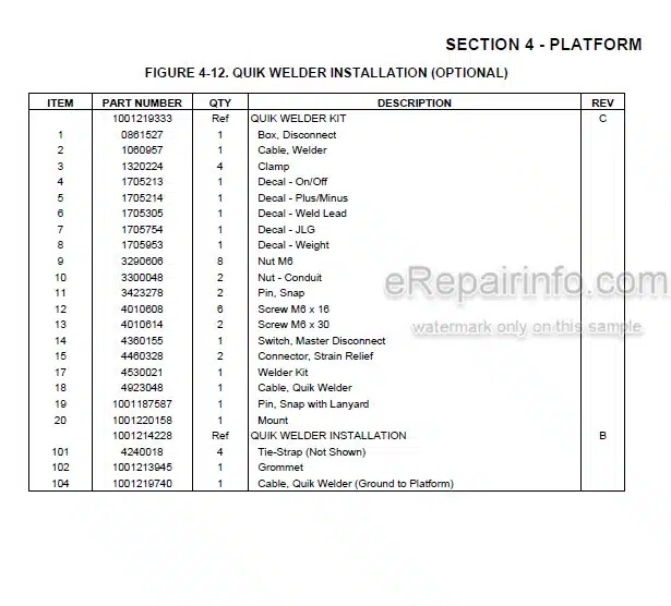 Photo 5 - JLG 4045R Illustrated Parts Manual Scissor Lift 3121753