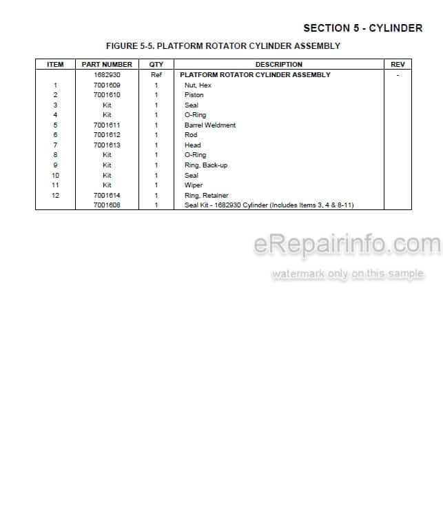 Photo 5 - JLG 40IC 45IC Illustrated Parts Manual Boom Lift