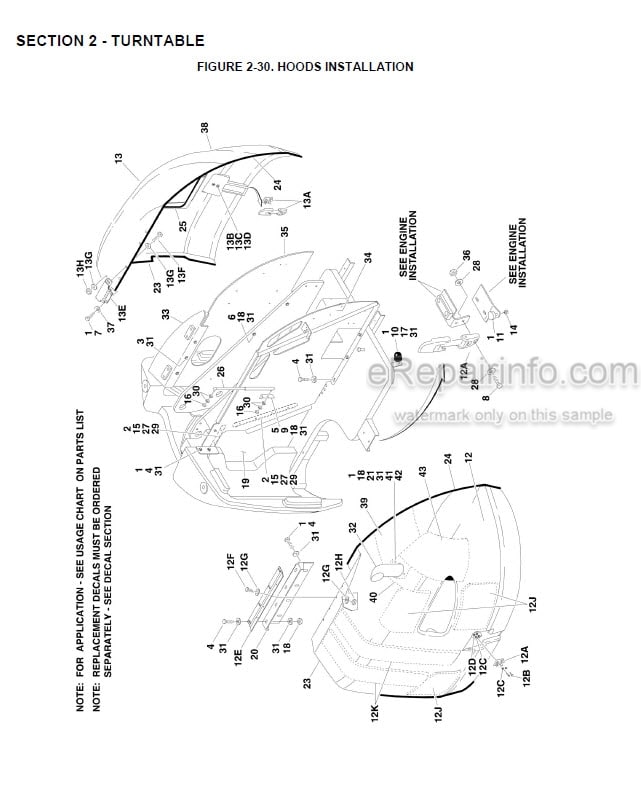 Photo 12 - JLG 450A 450AJ Series II Illustrated Parts Manual Boom Lift 3121244 SN2