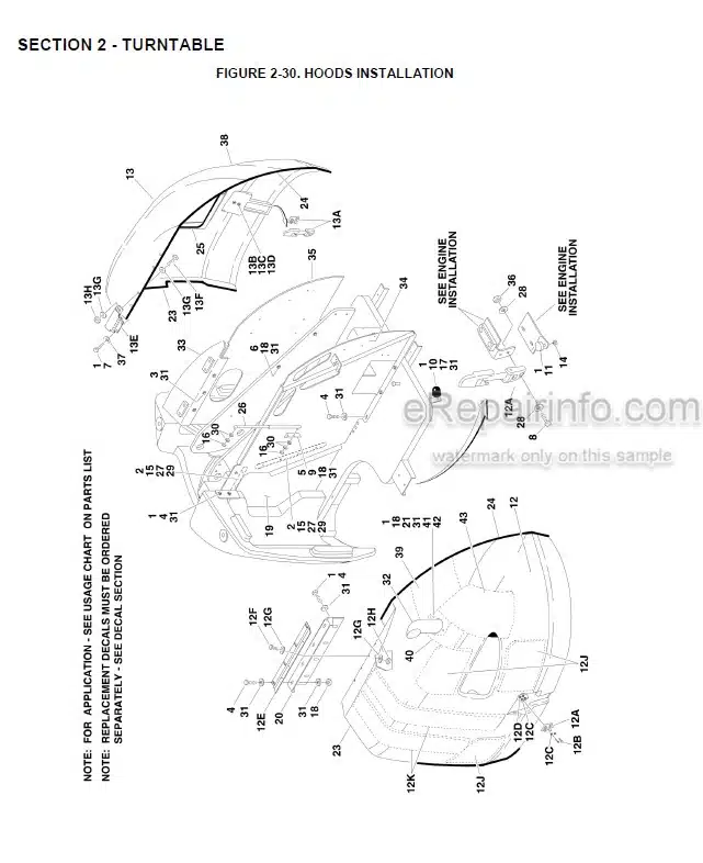 Photo 12 - JLG 450A 450AJ Series II Illustrated Parts Manual Boom Lift 3121244 SN2