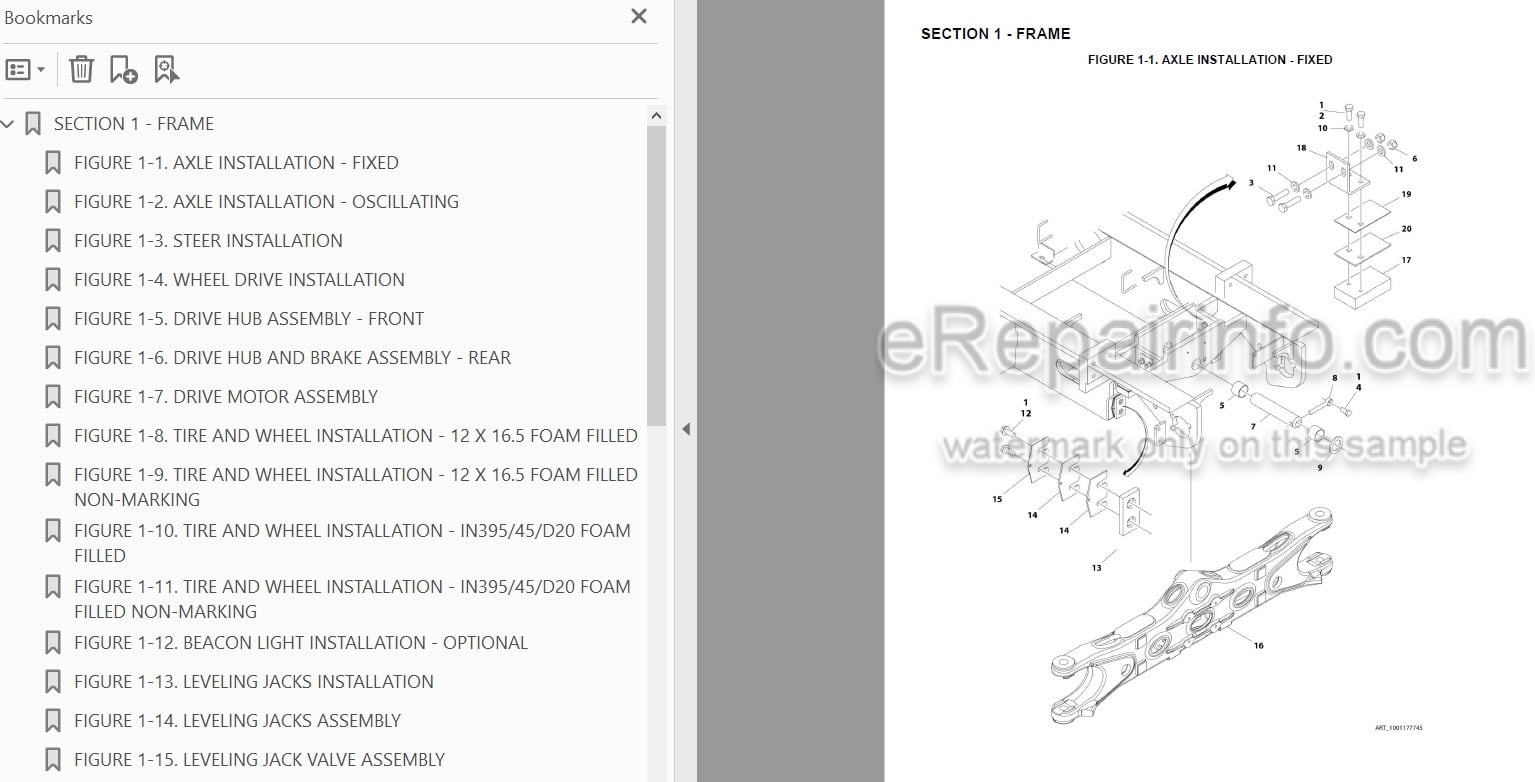 Photo 3 - JLG 530LRT Illustrated Parts Manual Scissor Lift 3121709 SN1