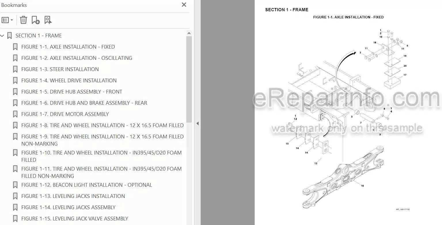 Photo 3 - JLG 530LRT Illustrated Parts Manual Scissor Lift 3121709 SN1