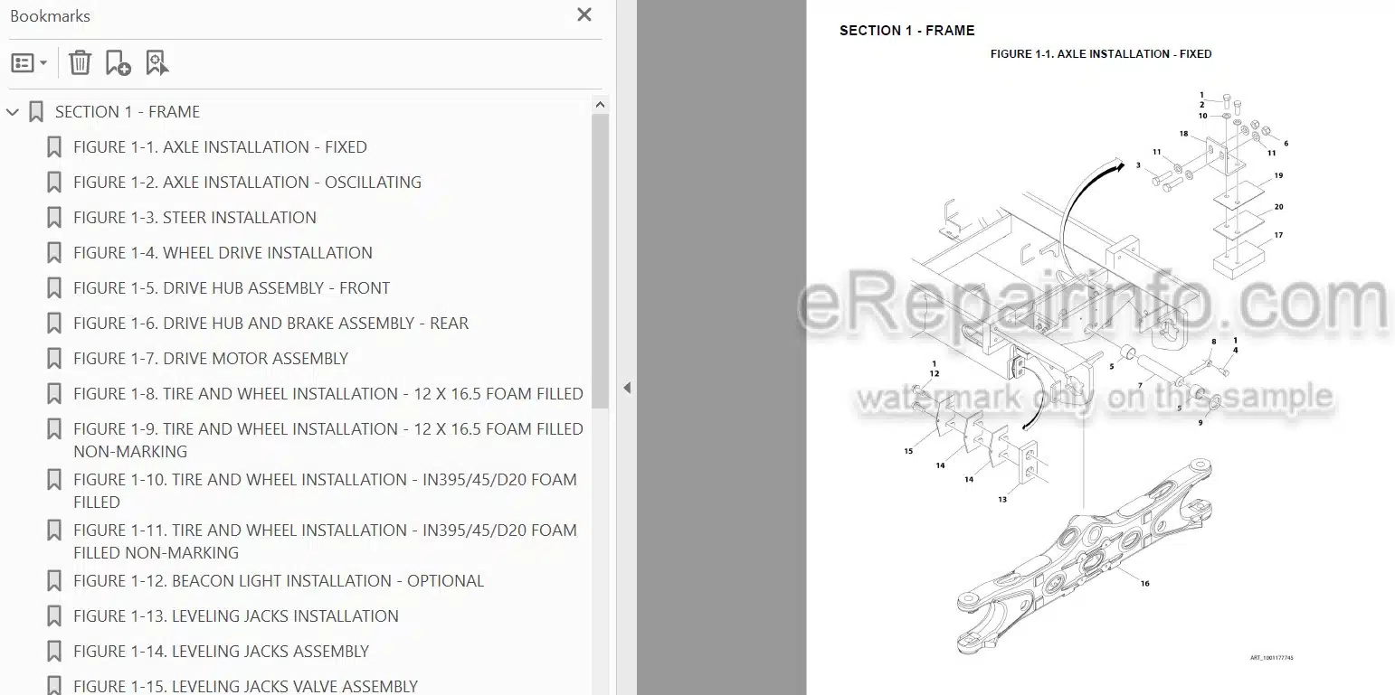 Photo 3 - JLG 530LRT Illustrated Parts Manual Scissor Lift 3121782 SN2