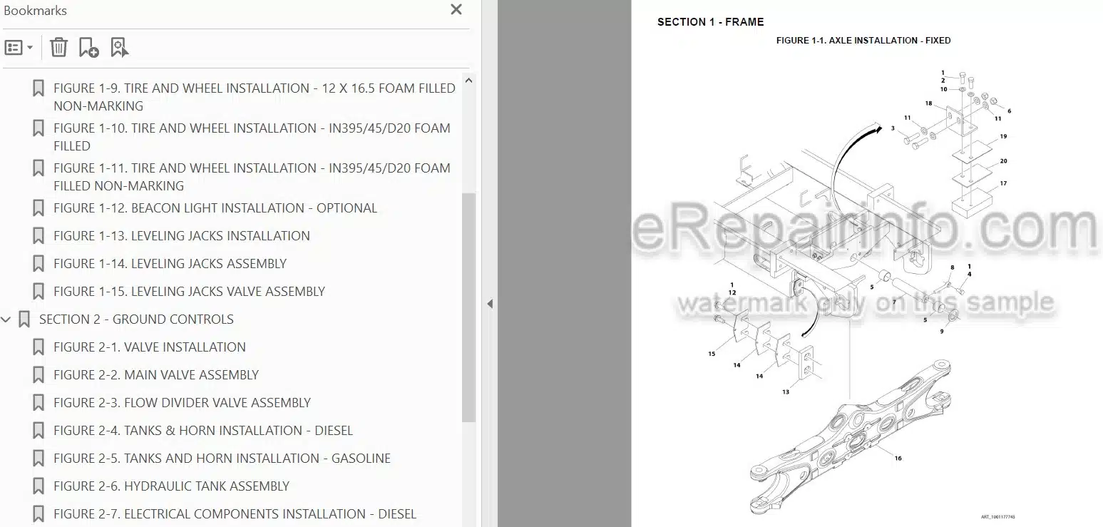 Photo 3 - JLG 530LRT PVC1910 2004 Illustrated Parts Manual Scissor Lift 31215083