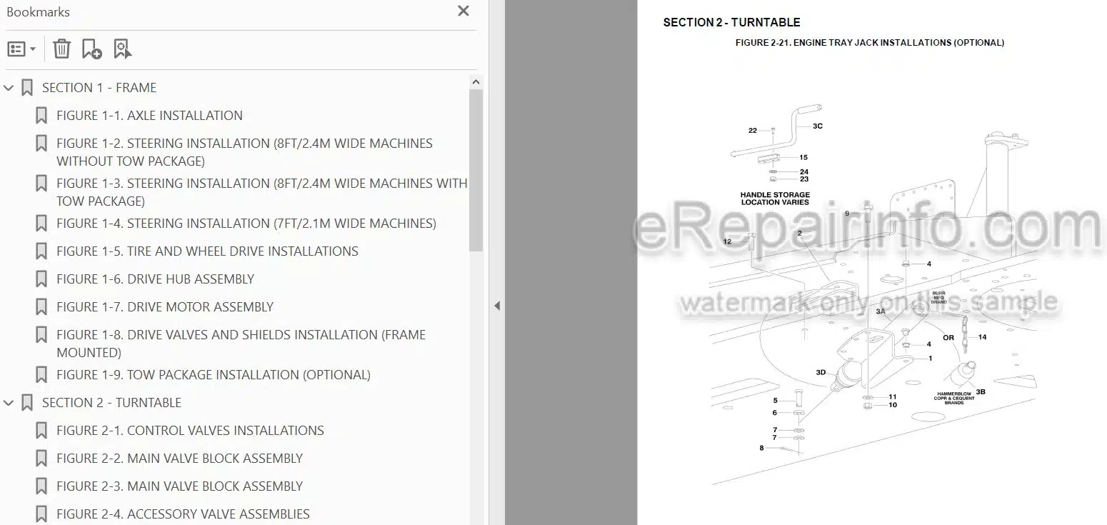 Photo 3 - JLG 600A 600AJ Illustrated Parts Manual Boom Lift 3121617 SN4