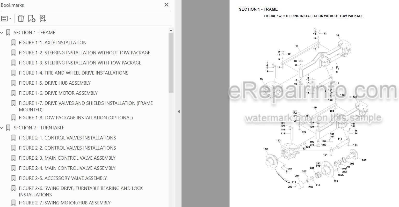 Photo 3 - JLG 600S 660SJ Illustrated Parts Manual Boom Lift 3121299 SN1
