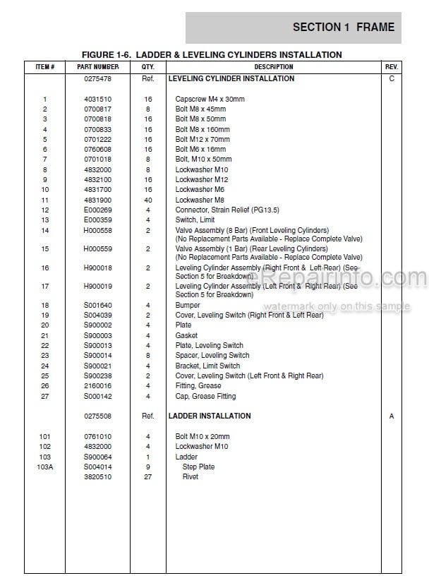 Photo 5 - JLG 67SL Illustrated Parts Manual Scissor Lift