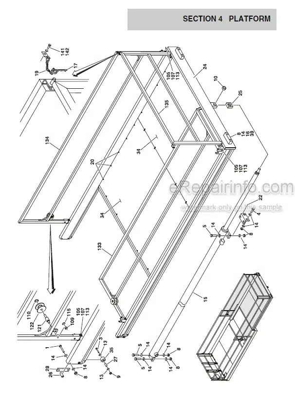 Photo 6 - JLG 80SL Illustrated Parts Manual Scissor Lift