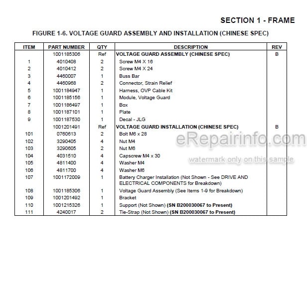 Photo 5 - JLG 6RS 10RS 1932RS 3248RS Illustrated Parts Manual Scissor Lift 3121274