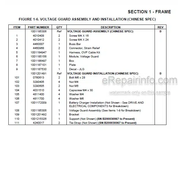 Photo 5 - JLG 6RS 10RS 1932RS 3248RS Illustrated Parts Manual Scissor Lift 3121274
