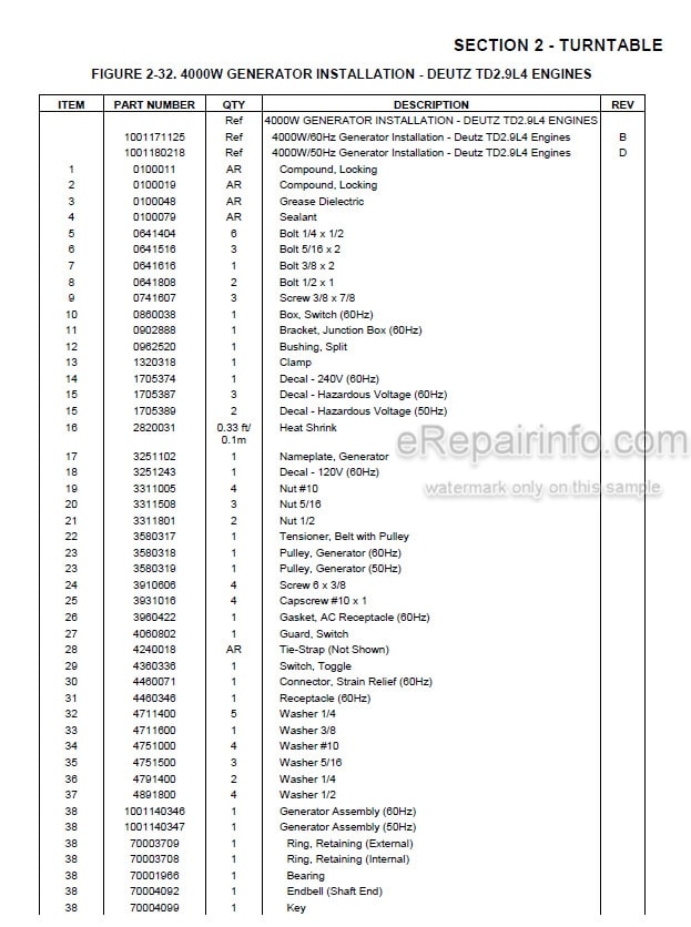 Photo 4 - JLG 740AJ Illustrated Parts Manual Boom Lift With ADE Or UGM Control Module 3121652 SN2