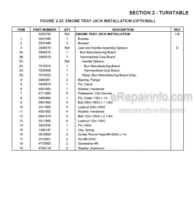 Photo 5 - JLG 800A 800AJ Illustrated Parts Manual Boom Lift SN1