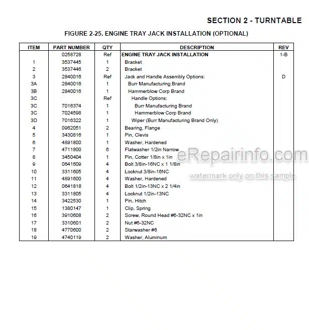 Photo 5 - JLG 800A 800AJ Illustrated Parts Manual Boom Lift SN1