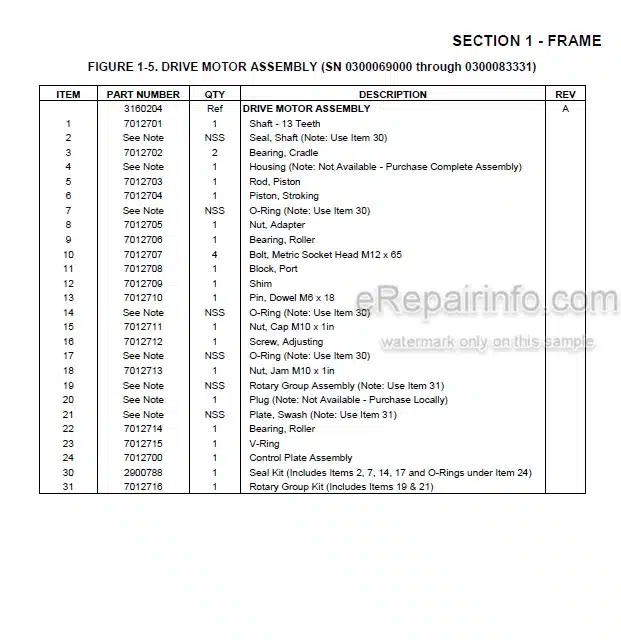 Photo 5 - JLG 800A 800AJ Illustrated Parts Manual Boom Lift SN2