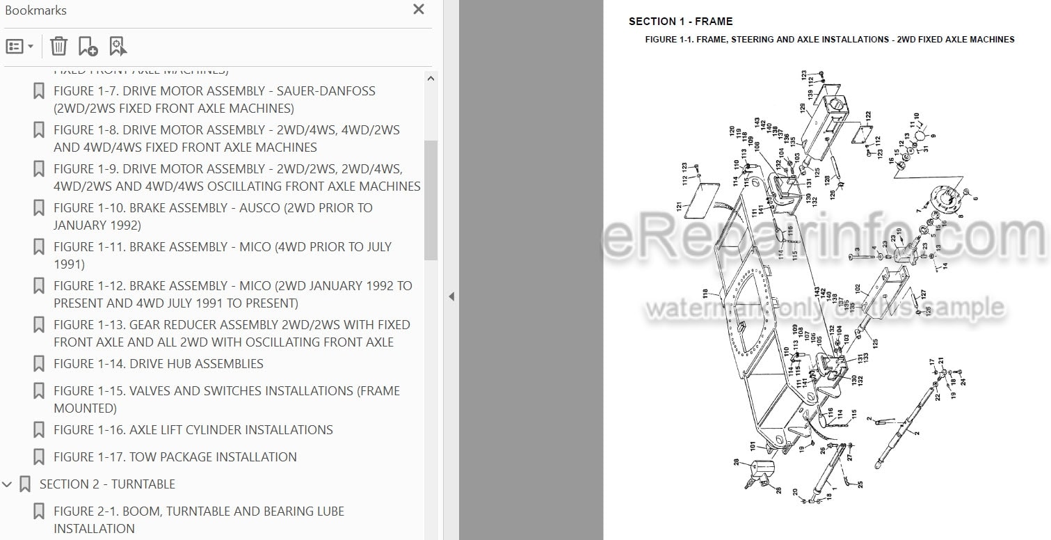 Photo 3 - JLG 80HX 80HX-6 Illustrated Parts Manual Boom Lift 3120800