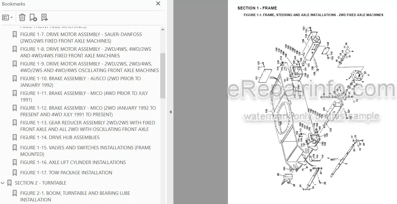 Photo 3 - JLG 80HX 80HX-6 Illustrated Parts Manual Boom Lift 3120800