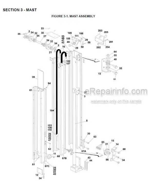 Photo 4 - JLG 9MP Illustrated Parts Manual Vertical Mast 3121164