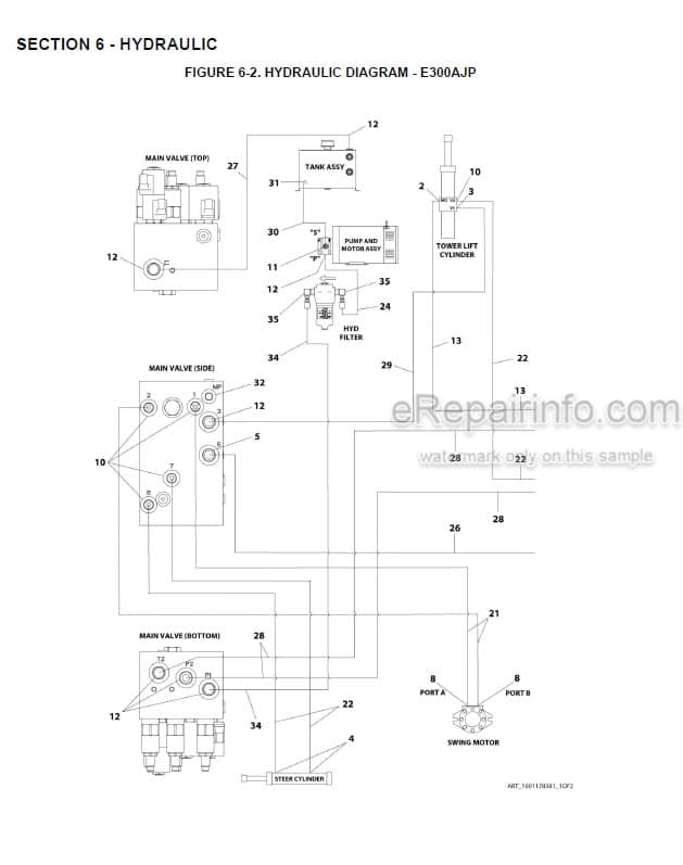 Photo 4 - JLG E300AJ E300AJP PVC2001 2007 Illustrated Parts Manual Boom Lift 31215002
