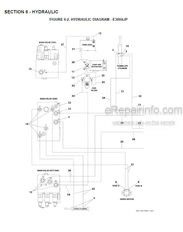 Photo 4 - JLG E300AJ E300AJP PVC2001 2007 Illustrated Parts Manual Boom Lift 31215002