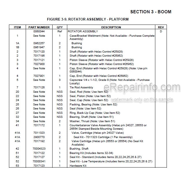 Photo 5 - JLG E300AJ E300AJP PVC2001 2007 Illustrated Parts Manual Boom Lift 31215002