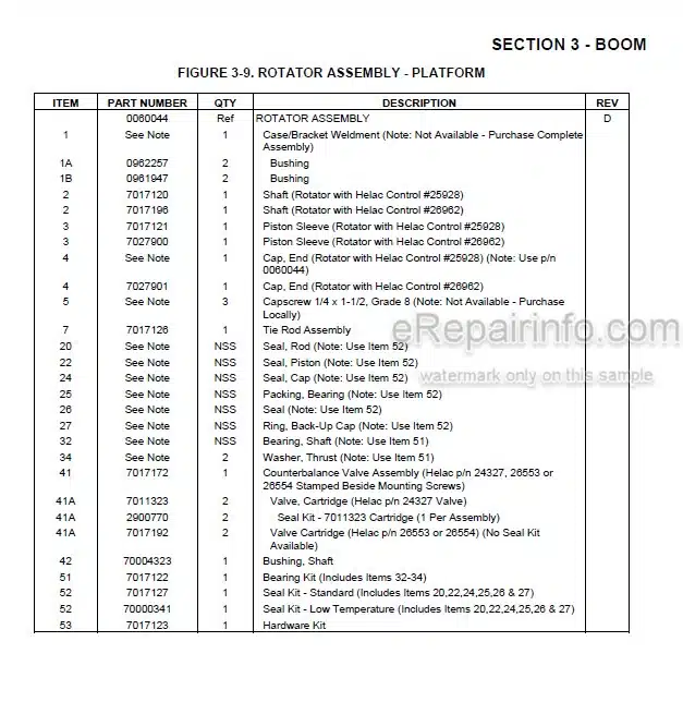 Photo 5 - JLG E300AJ E300AJP PVC2001 2007 Illustrated Parts Manual Boom Lift 31215002