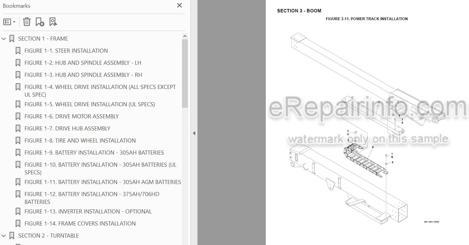 Photo 3 - JLG E300AJ E300AJP PVC2001 Illustrated Parts Manual Boom Lift 31215002