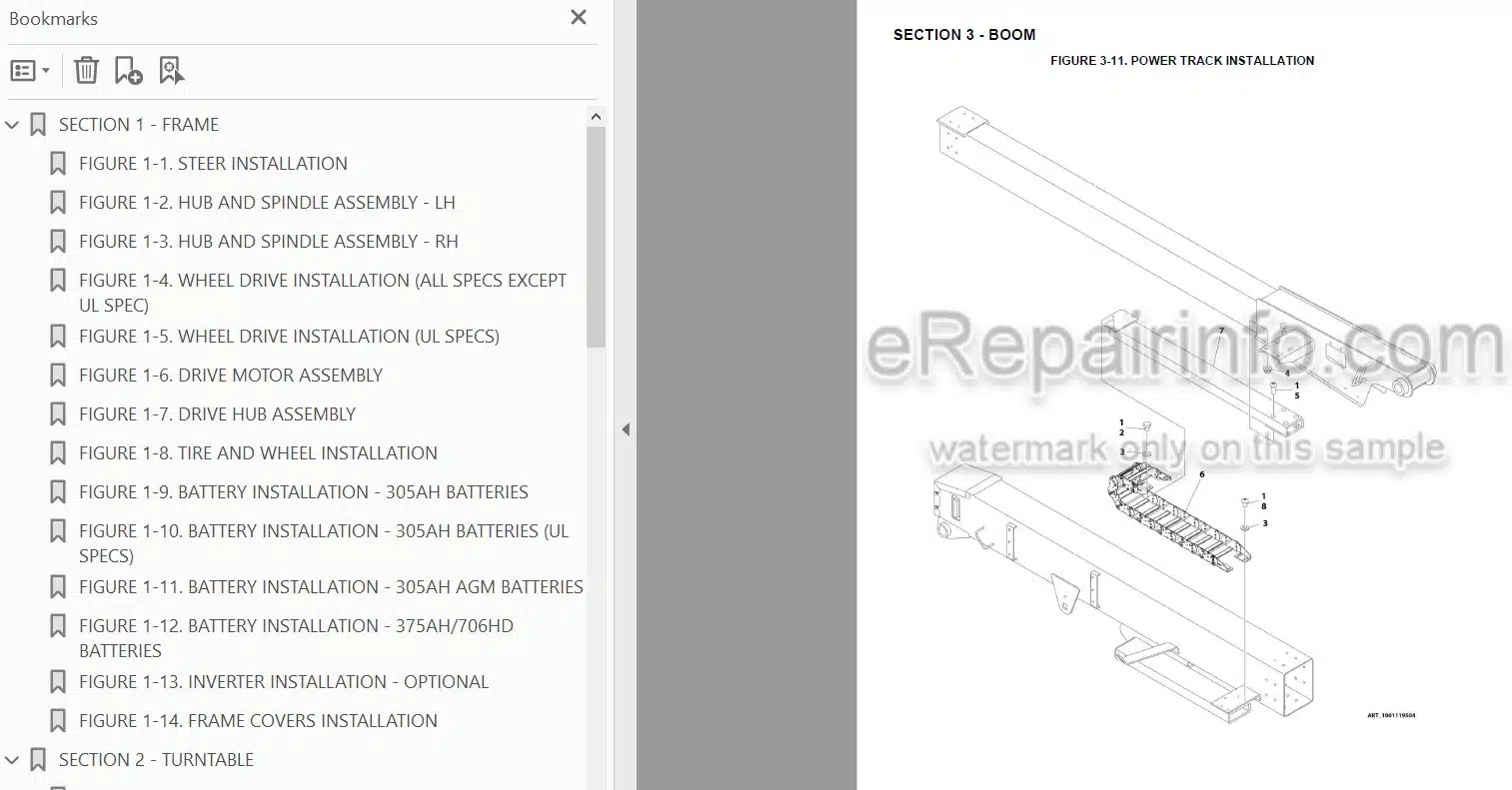 Photo 3 - JLG E300AJ E300AJP PVC2001 Illustrated Parts Manual Boom Lift 31215002