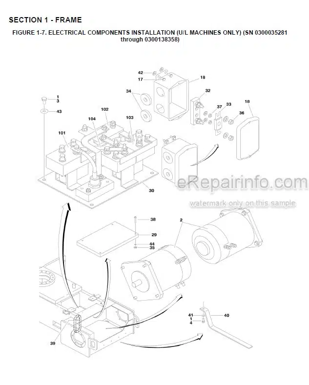 Photo 4 - JLG E300A E300AJ E300AJP Illustrated Parts Manual Boom Lift