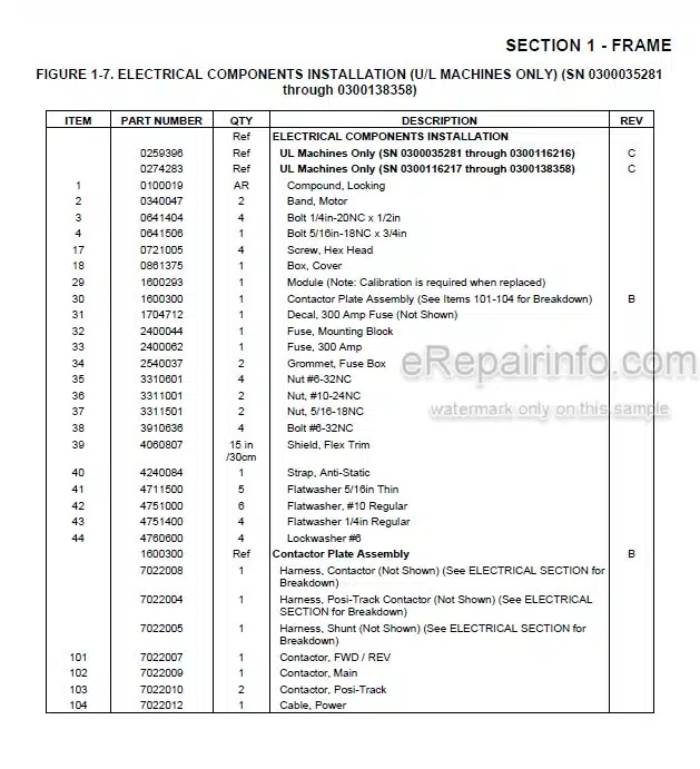 Photo 5 - JLG E300A E300AJ E300AJP Illustrated Parts Manual Boom Lift