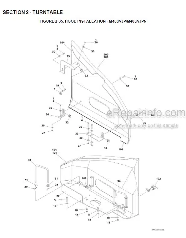 Photo 7 - JLG E400AN E400AJP E400AJPN M400AJP M400AJPN Illustrated Parts Manual Boom Lift 3121646 SN2