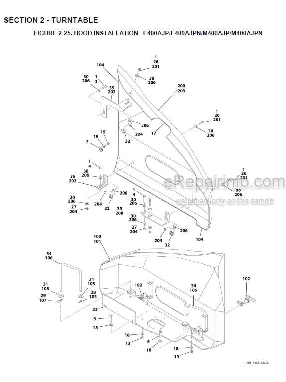 Photo 7 - JLG E400A To E450AJ Illustrated Parts Manual Boom Lift