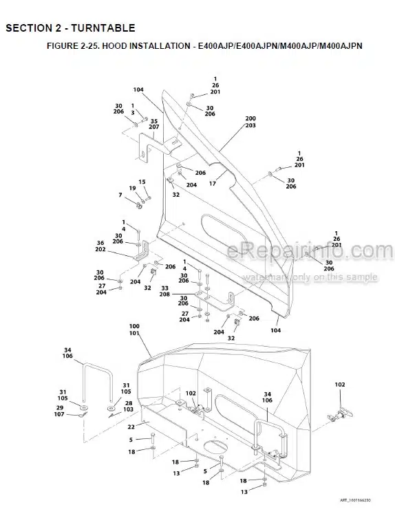 Photo 7 - JLG E400A To E450AJ Illustrated Parts Manual Boom Lift