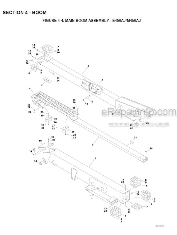 Photo 1 - JLG E450A E450AJ M450AJ Illustrated Parts Manual Boom Lift 3121649 SN1