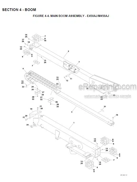 Photo 11 - JLG E450A E450AJ M450AJ Illustrated Parts Manual Boom Lift 3121649 SN1