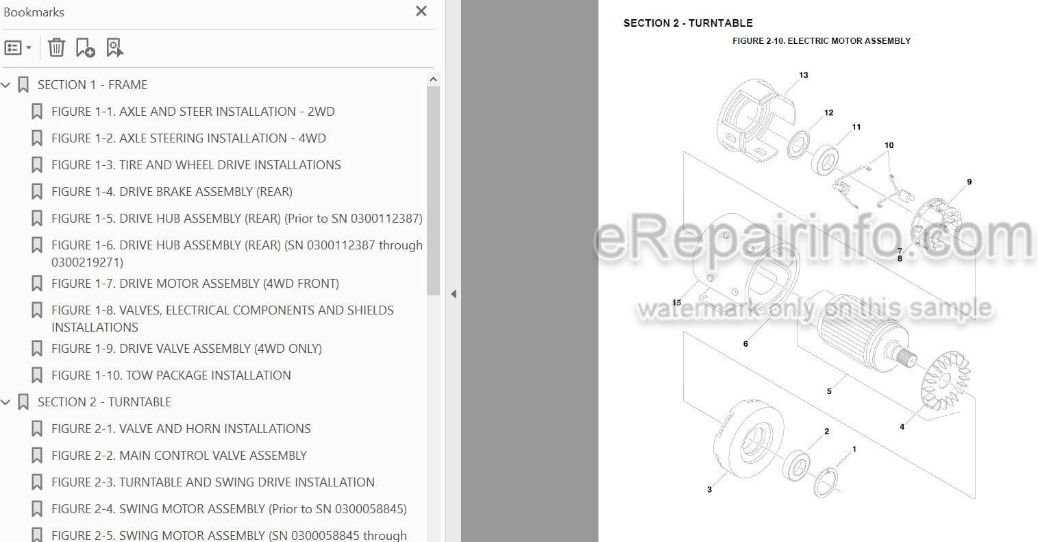 Photo 5 - JLG E600 E600J E600JP M600 M600J M600JP Illustrated Parts Manual Boom Lift SN1