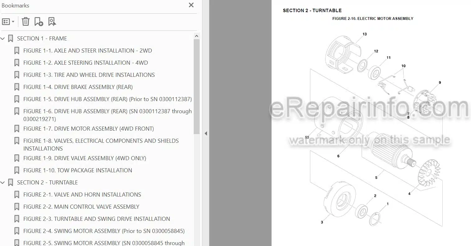 Photo 5 - JLG E600 E600J E600JP M600 M600J M600JP Illustrated Parts Manual Boom Lift SN1
