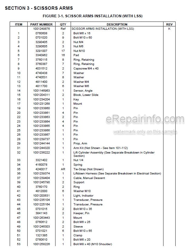 Photo 5 - JLG ES1330L PVC2004 Illustrated Parts Manual Scissor Lift 31215948
