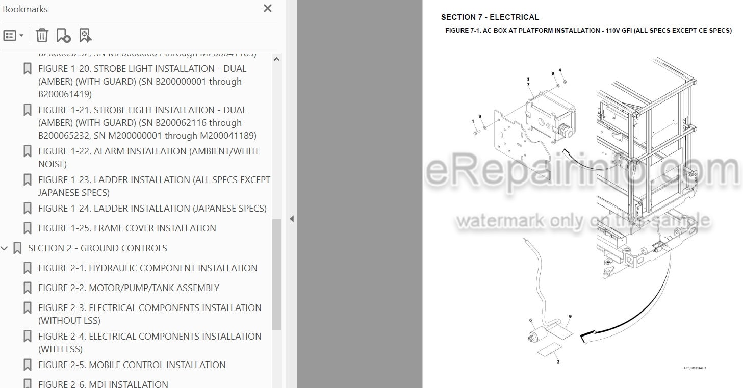 Photo 3 - JLG ES1530L Illustrated Parts Manual Scissor Lift 3121796
