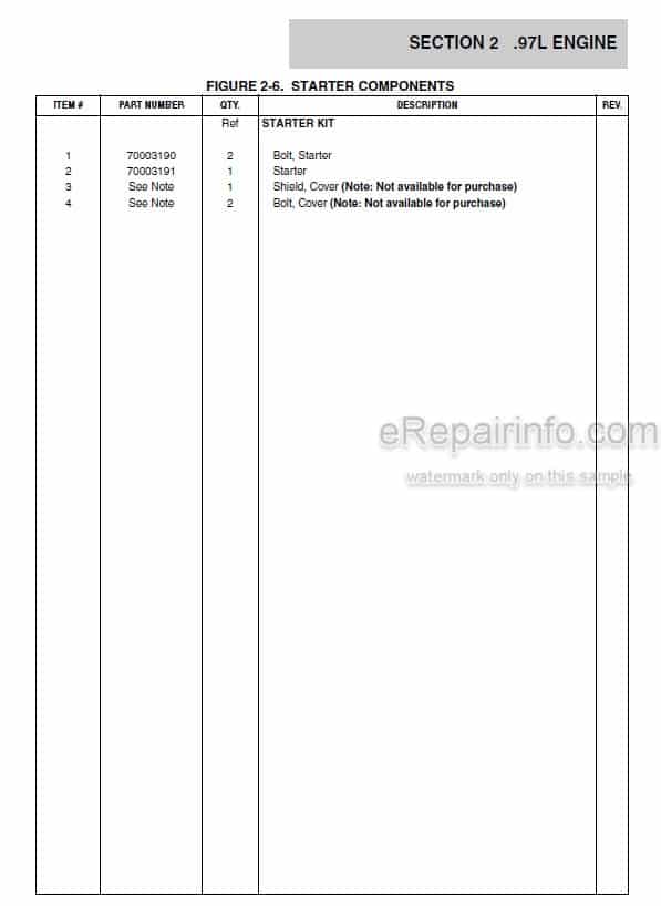 Photo 3 - JLG GM Illustrated Parts Manual Engine Parts Supplement 3121245